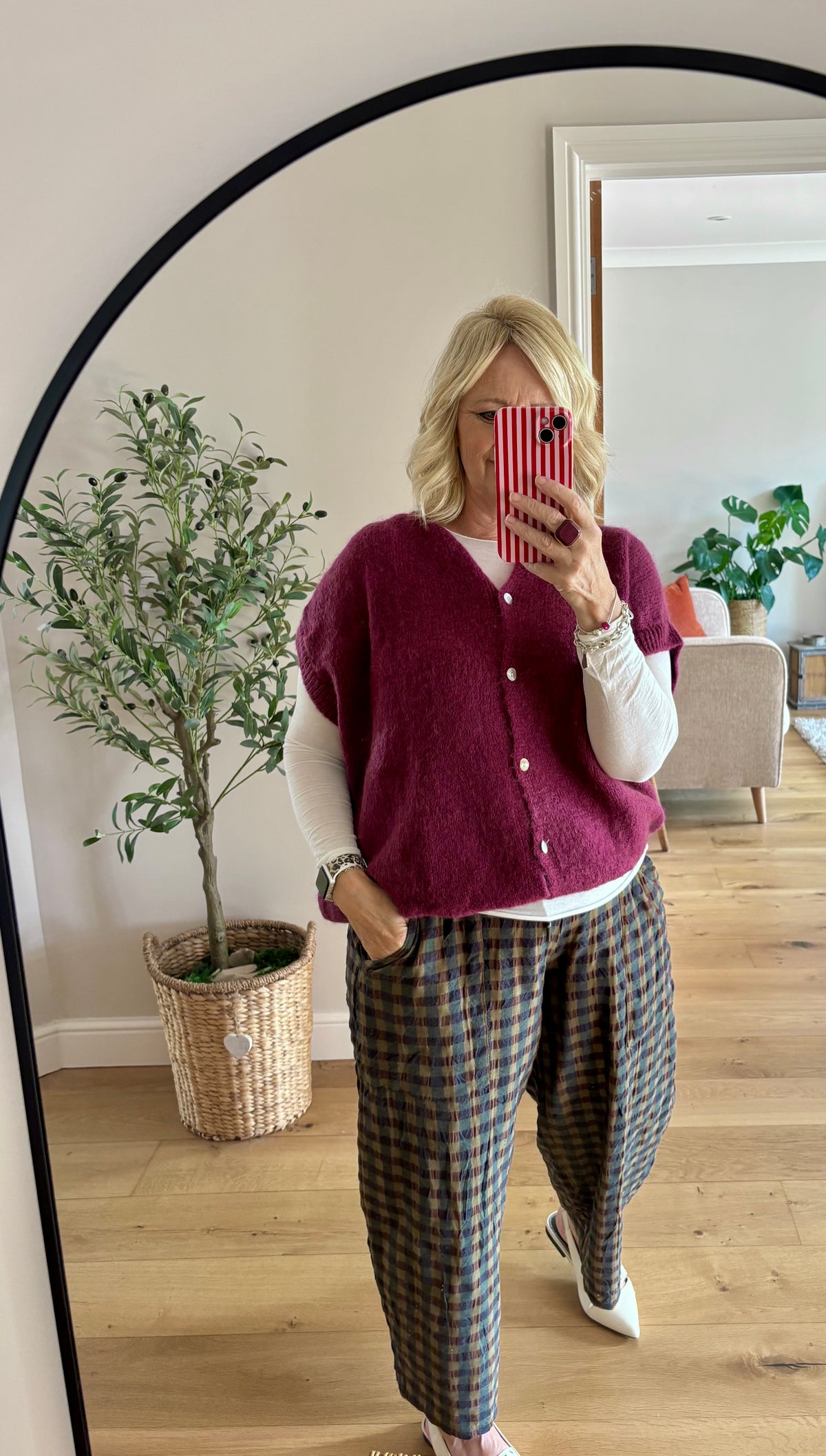 Naomi Checked Trousers