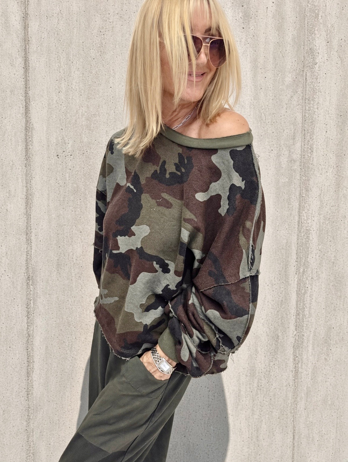 Camo Sweat top