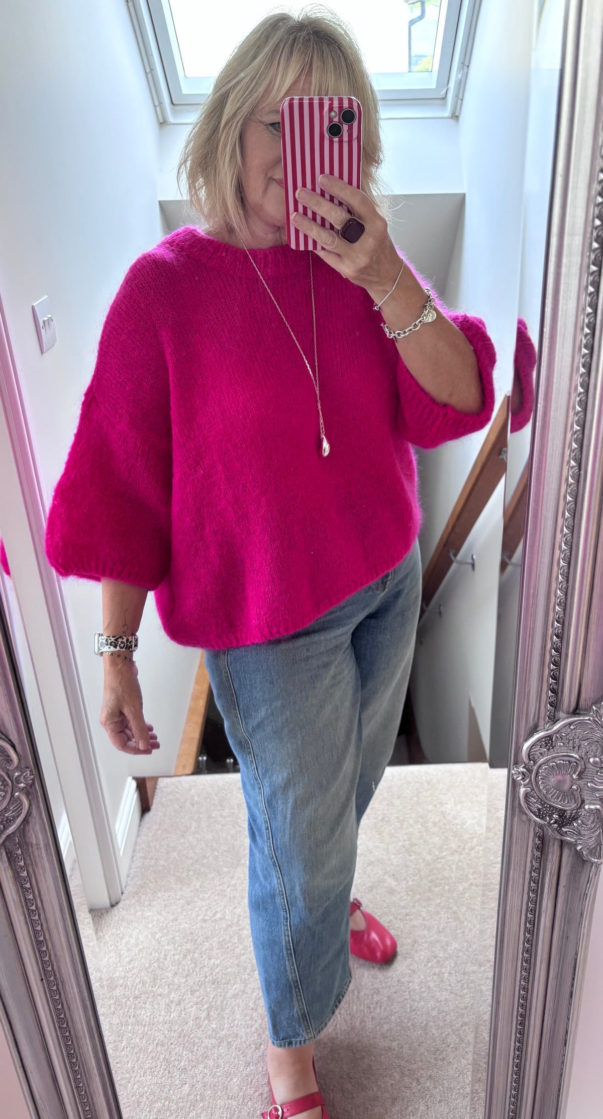 Lou~Lou Mohair Mix Jumper ~ Pink
