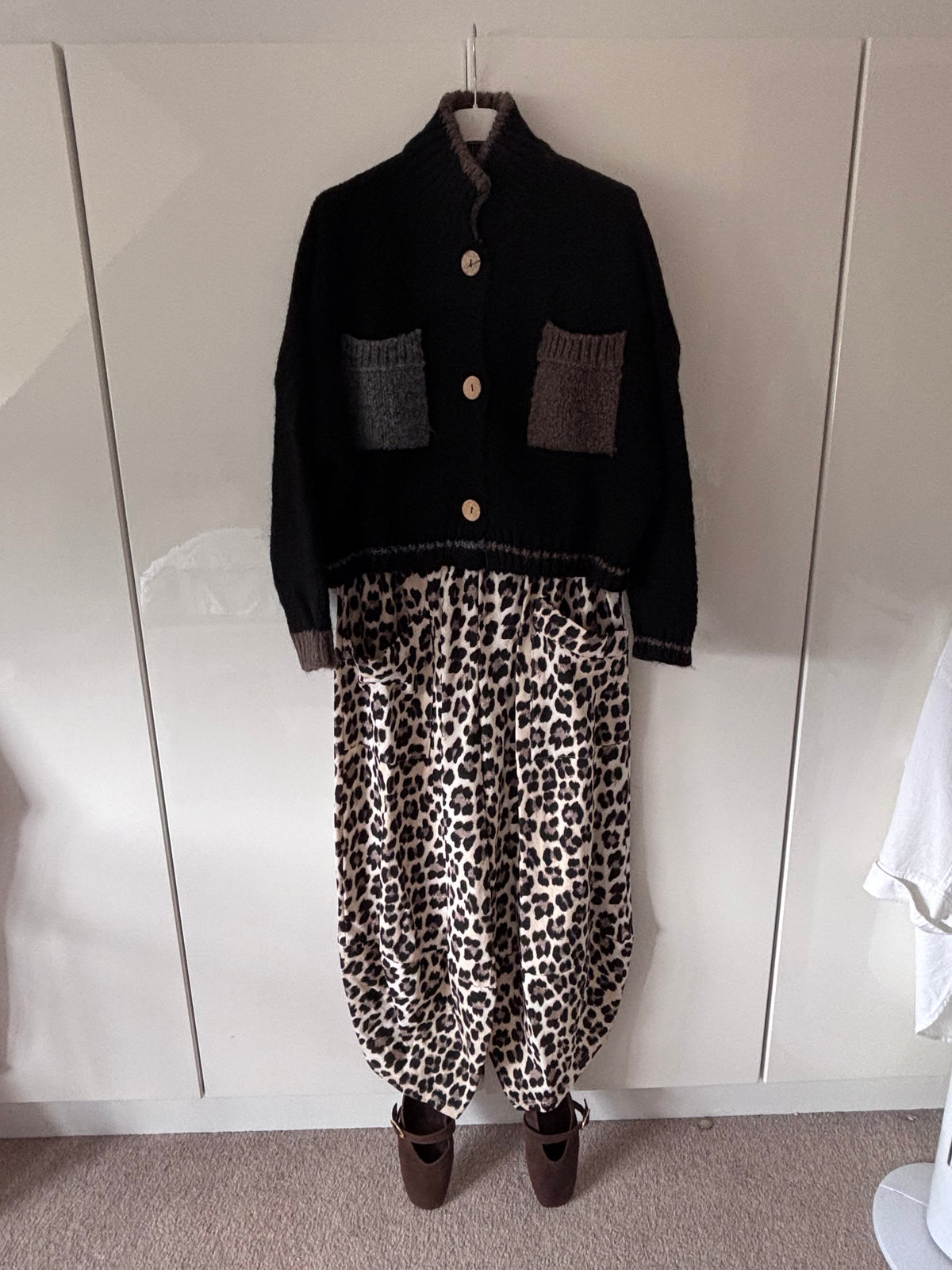 Patch Pocket Cardigan ~ Black