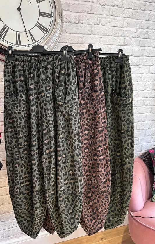 Leopard Print Cocoon Pants