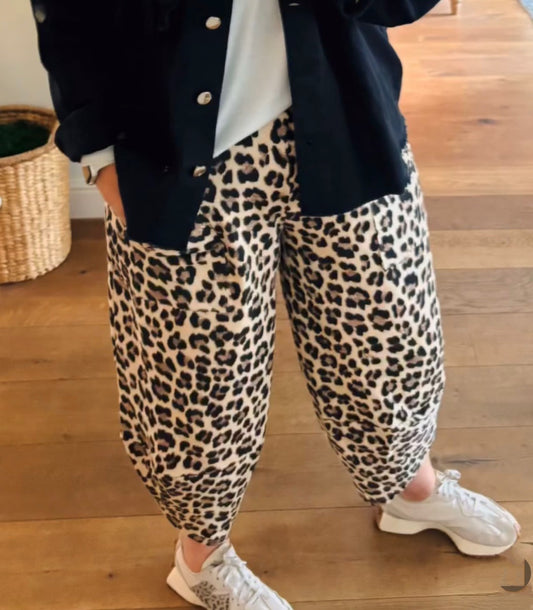 Leopard Print Cocoon Pants