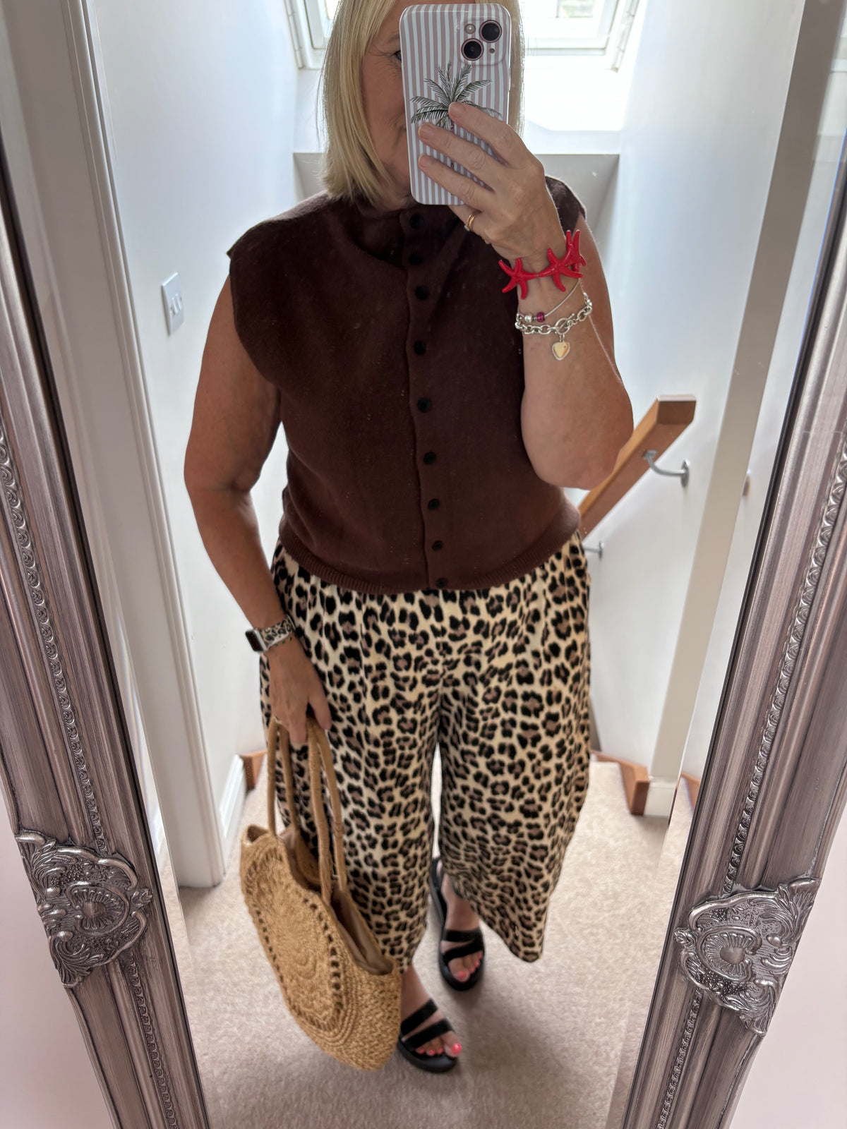 Button Up Knitted Waistcoat ~ Chocolate