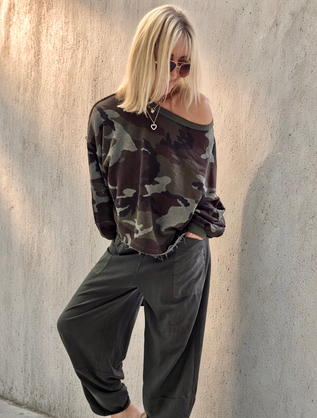 Camo Sweat top
