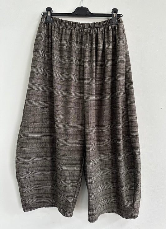 Checked Plaid Cocoon Trousers
