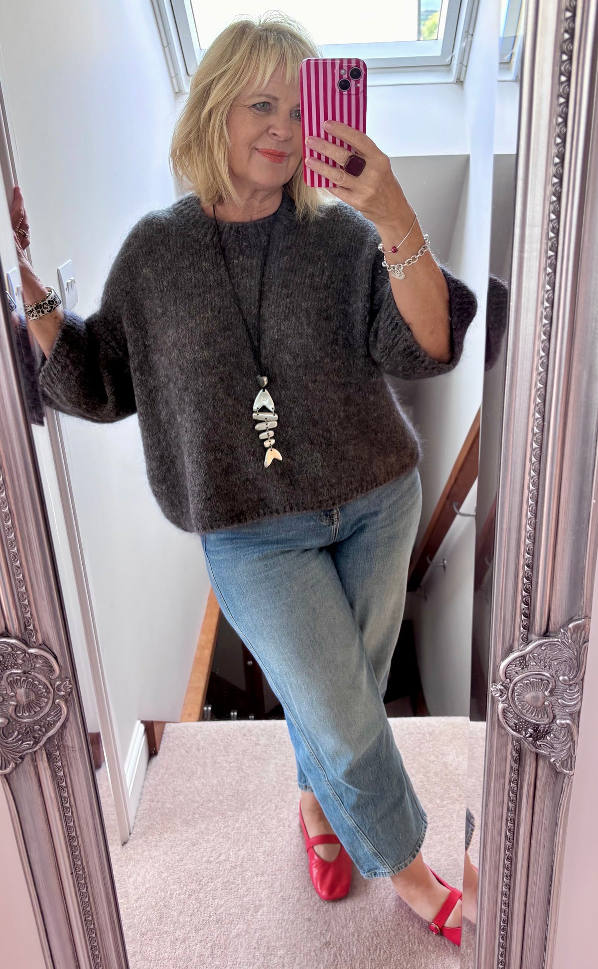 Lou~Lou Mohair Jumper - Grey