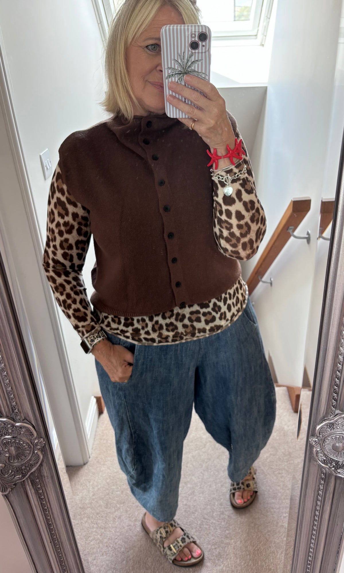 Button Up Knitted Waistcoat ~ Chocolate