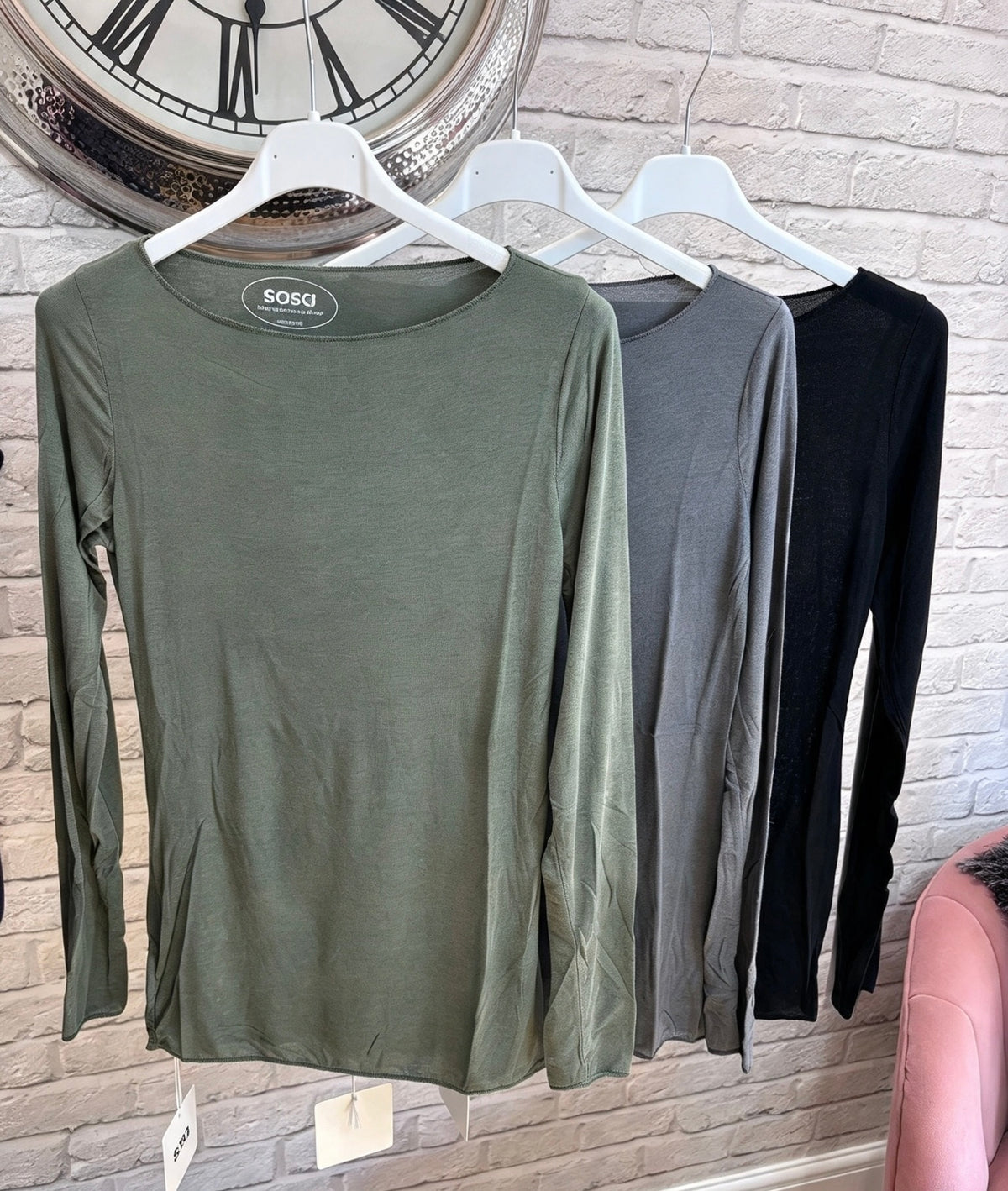 Body hug ~ Cream, black, grey & khaki