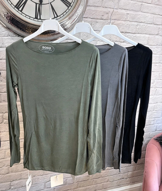 Body hug ~ Cream, black, grey & khaki